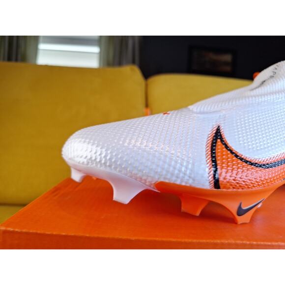 Nike Vapor Edge Pro 360 Football Cleats White Orange Men\'s Size 12.5 CV6345-100 main image 9